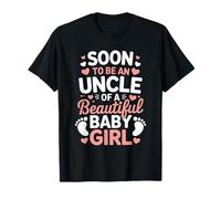 Gender Reveal, Soon to Be an Uncle of A Beautiful Baby Girl T-Shirt