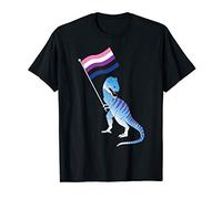 Genderfluid Flag Dinosaur Pride LGBTQIA Nonbinary TRex Fluid T-Shirt