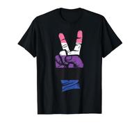 GenderFluid Peace Sign Flag Value Graphic T-Shirt, Men, Black, S