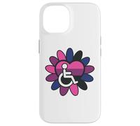 Genderfluid Pride Disabled Wheelchair Heart Flower Petals Case for iPhone 14