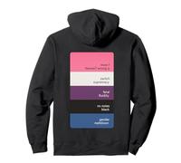 Genderfluid Pride Paint Swatch Aesthetic Design Pullover Hoodie