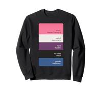 Genderfluid Pride Paint Swatch Aesthetic Design Sweatshirt