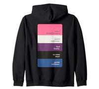 Genderfluid Pride Paint Swatch Aesthetic Design Zip Hoodie