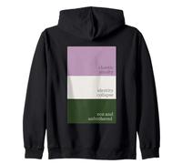 Genderqueer Color Paint Swatch Queer Pride Art Zip Hoodie