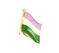 Genderqueer Gender Queer Metal Enamel Pride Flag Pin Badge