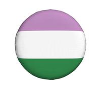 Genderqueer Pride Flag Back Tyre Tire Cover Potable Printed Soft Case Covers, For Truck, Car, Travel Trailer, 16in