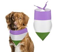 Genderqueer Proud Flag Dog Bandana Puppy Cat Scarfs Bibs Washable Triangle Kerchief Pet Gifts
