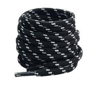 Gendewiner 1 Pair Black/White Stripe 100 cm Long Round Boots Shoelace Hiking Boots Shoe Laces Replacements for School Football Trainer Laces