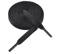 Gendewiner 1 Pair Shoe Laces Black Replacement 140cm Long 8mm Wide Flat Women Kids Men Sneakers High Top Trainers Bread Skate Shoelaces for Converse Air force 1 Nike Vans Adidas