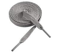 Gendewiner 1 Pair Shoe Laces Medium Grey Replacement 90cm Long 8mm Wide Flat Women Kids Men Sneakers High Top Trainers Bread Skate Shoelaces for Converse Air force 1 Nike Vans Adidas
