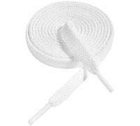 Gendewiner 2 Pair Shoe Laces White Replacement Flat Sneakers Bread Boot Brooks Skate Athletic High Top Shoelaces Elastic Strings for Converse adidas Vans Air Force 1 Nike Shoestrings 130 cm