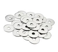 Gendewiner M4 Washers M4 x 12x1mm Large OD Plain Wide Metal Round Flat Spacer Repair Washer 304 Stainless Steel Washers(20 Pack) For Screws Bolt