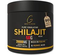 Gene & Good® Shilajit - Shilajit - UK Lab-Tested, Ethically Sourced, Mineral-Rich, 85+ Essential Minerals, Boosts Energy & Stamina, High-Potency Fulvic Acid (Resin - 50 Gram)