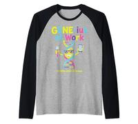 Gene ius at Work Handle with Science Raglan Baseball Tee