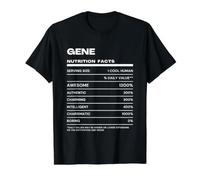 Gene Nutrition Facts Name Value Graphic T-Shirt, Men, Black, L