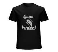 Gene Vincent 'Be Bop A Lula' Mens T Shirt 100% Cotton - 1950's Rock'n'Roll, Rockabilly BlackL Black L