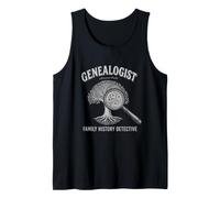 Genealogist Family Roots Tree Genealogy Expert and Explorer Tank Top