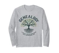 Genealogy Family Form Tree Roots Ancestry Lineage Design Long Sleeve T-Shirt