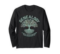 Genealogy Family Type Tree Roots Ancestry Lineage Design Long Sleeve T-Shirt