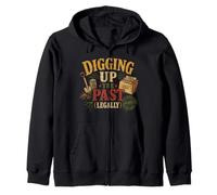Genealogy Genealogist Ancestry Digging Up The Past Legally Zip Hoodie