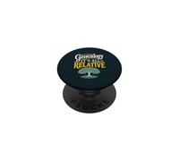Genealogy Pun Relatives Ancestor Researcher PopSockets Adhesive PopGrip