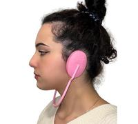 Genedy Reusable Silicone Ear Covers - Protection for Shower, Hair Dye & Heat Styling - Waterproof Ear Protectors - Pink
