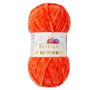 Genel Dolphin Baby Velvet Yarn 80312 Orange: 100% Polyester, 100 g, 120 mt-131 Yards, Needle Size 6.5 mm, Crochet Hook 4.5 mm, Thread Thickness 6, Winter Autumn, Men, Women, Children, Home Textiles,