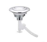 General Abs Single Toilet Flush Button Replacement Compatible With 40mm 50mm 60mm Holes For Bathroom Cistern Tank Repair Installation Plastic Push Button Upgrade For Restroom Fixture
