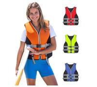 General Boating Life Vest, Reflective High Buoyancy Swim Vests with Whistle & Adjustable Straps, Kayak Life Jackets for Adults Youth Swimming Pools (S, Orange)
