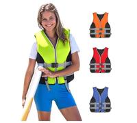 General Boating Life Vest, Reflective High Buoyancy Swim Vests with Whistle & Adjustable Straps, Kayak Life Jackets for Adults Youth Swimming Pools (L, Green)
