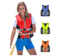General Boating Life Vest, Reflective High Buoyancy Swim Vests with Whistle & Adjustable Straps, Kayak Life Jackets for Adults Youth Swimming Pools (XXL, Red)
