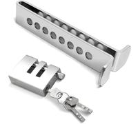 General Car Anti-Theft Brake Clutch Lock with 3 Keys,8 Hole Adjustable Brake Pedal Lock,Stainless Steel Car Security Protection Safety Portable Locking Devices