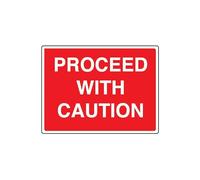 General Construction Proceed with Caution Site Safety Metal Sign Notice Danger Warning Caution for Outdoor & Indoor 12x16 Inch