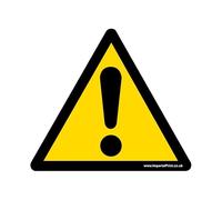 General Danger Sign - Laminated - High Tack - Self adhesive