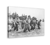 General Douglas Macarthur Ashore During Initial Landings at Leyte World War 2 D Day Normandy Beach Canvas Art Poster And Wall Art Picture Print Modern