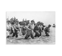 General Douglas Macarthur Ashore During Initial Landings at Leyte World War 2 D Day Normandy Beach Poster Bedroom Canvas Decor Print Wall Art Office R