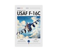 General Dynamics F-16 Fighting Falcon - USAF Aviation Art Canvas Poster Bedroom Decor Landscape Office Room Decor Gift 24x36inch(60x90cm)