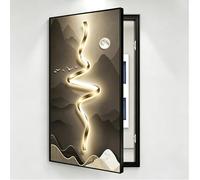 General Electrical Panel Decorative Wall Mounted Breaker Box Cover,Left-Hinged Access,Fuse Box Cover Cabinet Crystal Porcelain Painting For Home Entrance Hallway Bedroom(H,70cm*140cm(27.5 * 55.1IN))