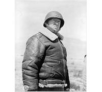 General George Patton Photograph - Historical Artwork from 1943 - Photo Print Poster - Great Vintage Wall Art Picture - (8" x 10") - Semi-Gloss