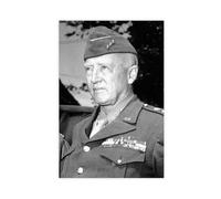 General George S Patton Black And White Canvas Art Poster And Wall Art Picture Print Modern Family Bedroom Decor 12x18inch(30x45cm)