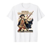 General George Washington American Revolutionary War Musket Value Graphic T-Shirt, Men, White, M