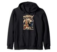 General George Washington American Revolutionary War Musket Zip Hoodie