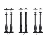 General Jim's City Street Light LED Light Pole Set - Compatible with Lego Bricks - 6 Pieces (Black)