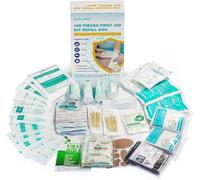 General Medi 160 Piece First Aid Kit Bag Refill Kit - Includes Eyewash,Instant Cold Pack, Bandages, Emergency Blanket, Moleskin Pad, Gauze - Extra Replacement Medical Supplies for First Aid