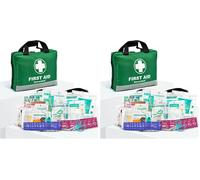 General Medi 210 Piece First Aid Kit- Emergency kit - Reflective Design - Includes Ice(Cold) Pack, Moleskin Pad and Emergency Blanket for Travel, Home, Office, Car, Workplace & Outdoor (Pack of 2)