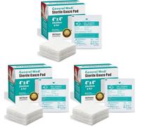 General Medi Sterile Gauze Pads - 4" x 4" Individually Wrapped Medical Gauze Pads for Cleaning and Cushioning Minor Wounds, Cuts & Burns Wound Care Product (150 Packs, 100 Pieces Total)