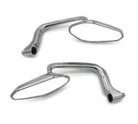 General Motorcycle Side Rearview Mirrors For Harley For Davidson Handle Mirror Aluminum Rear View Silver End Parts