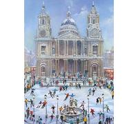 General Open Charity Christmas Cards for Him/Her - Ice Skating at St. Paul's Cathedral London - Pack of 8 by Museums & Galleries