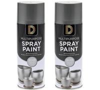 General Packaging Silver Metallic Finish Multipurpose Aerosol Spray Paint 400ml (2)