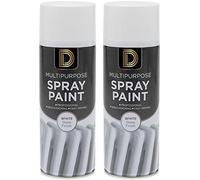 General Packaging White Gloss Finish Multipurpose Aerosol Spray Paint 400ml… (2)